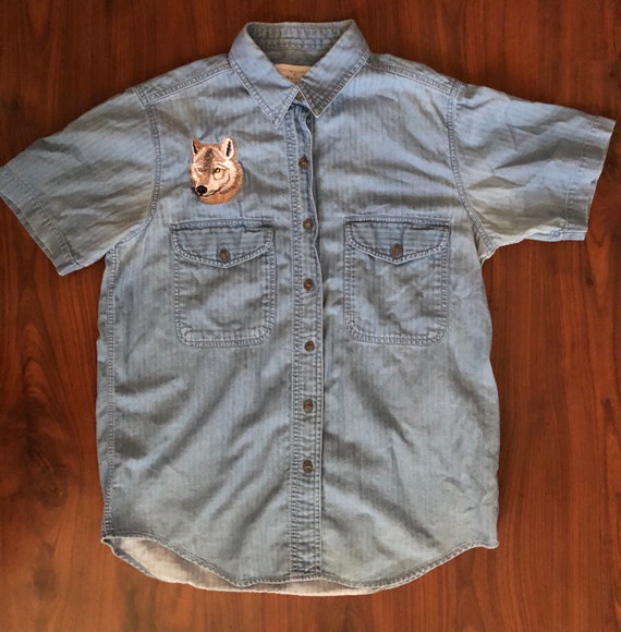 Vintage Christopher & Banks chambray/jean embroid… - image 6