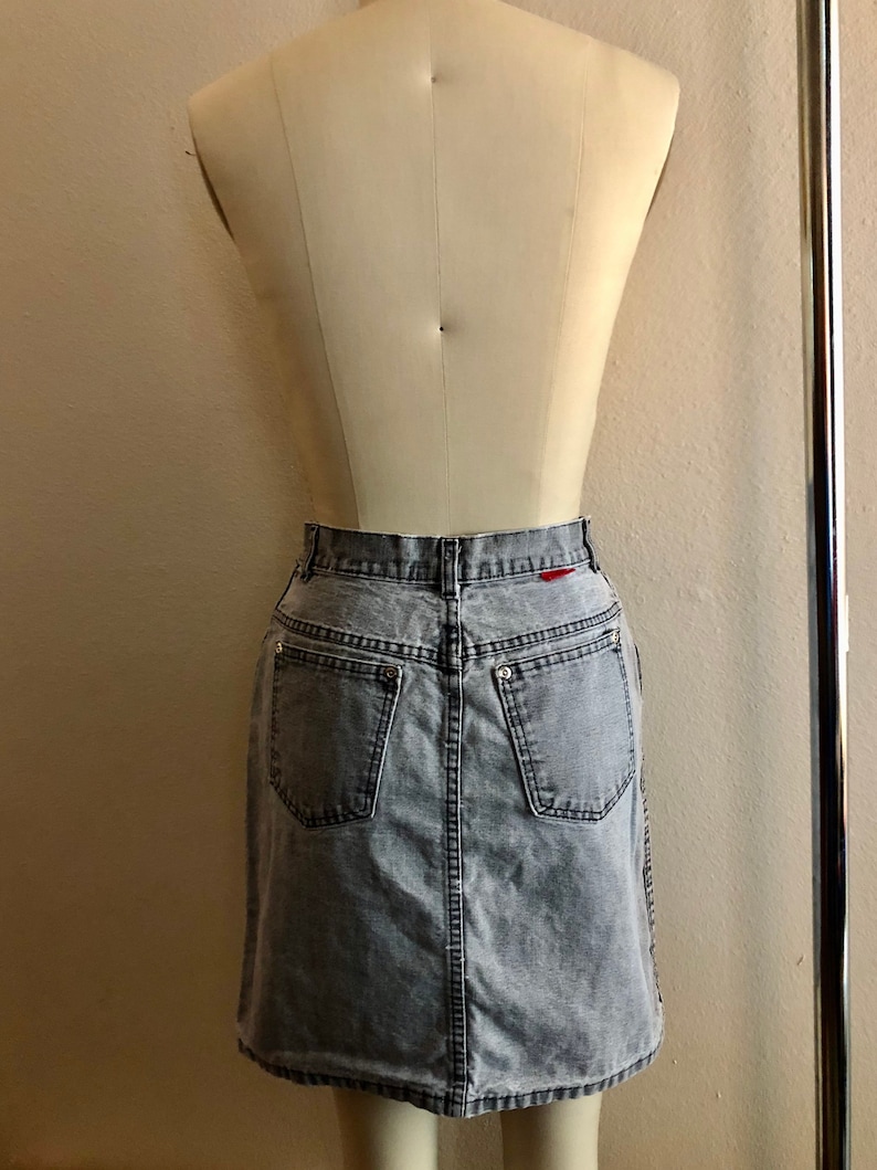 Vintage 90s Candies Gray Jean Skirt 90s Grunge Womens Size Etsy