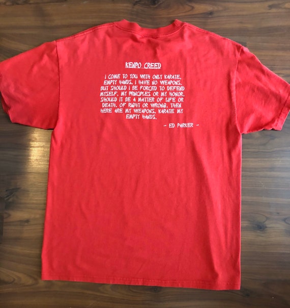 Vintage Karate Tee Shirt Unisex Adult Size Medium Kenpo Creed Jeff