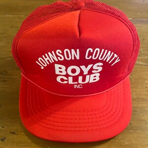 Vintage snap back trucker hat baseball cap Johnson County Boys Club