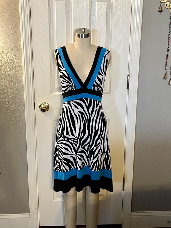 Vintage zebra print sleeveless dress by Body Centr