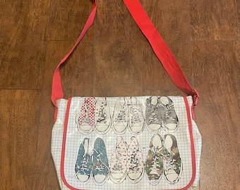 Vintage 00s sneakers converse shoes high tops messenger bag tote by Paperchase