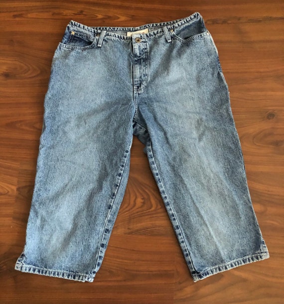 Vintage 90s Y2k Hydraulic Jean Capris Womens Size 13 14 Etsy UK