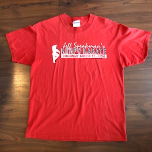 Vintage karate tee shirt unisex adult size medium kenpo creed Jeff Speakman’s karate Coconut Creek Florida USA