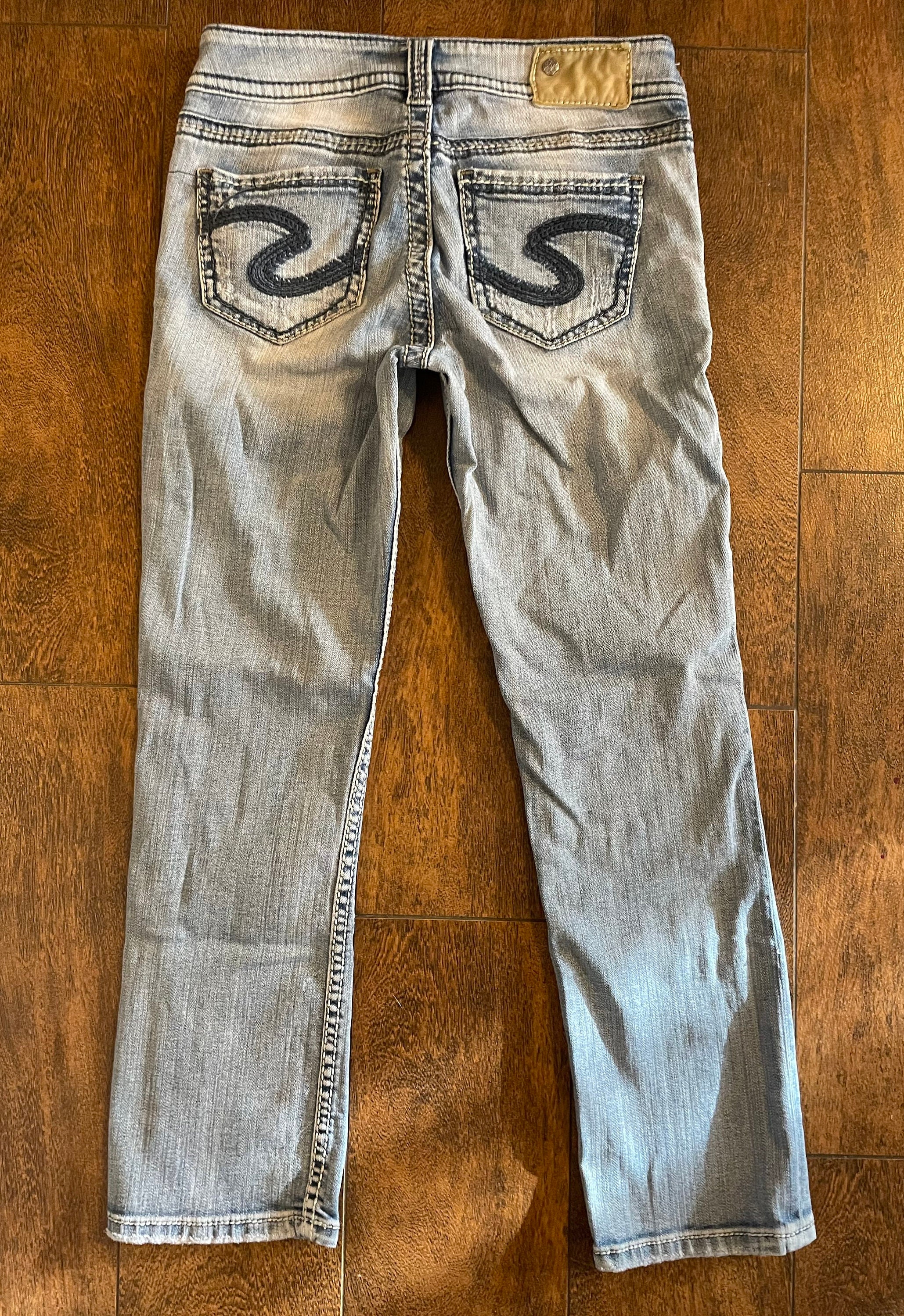 Vintage Y2k Silver Brand Suki Capri Jeans Womens W25 