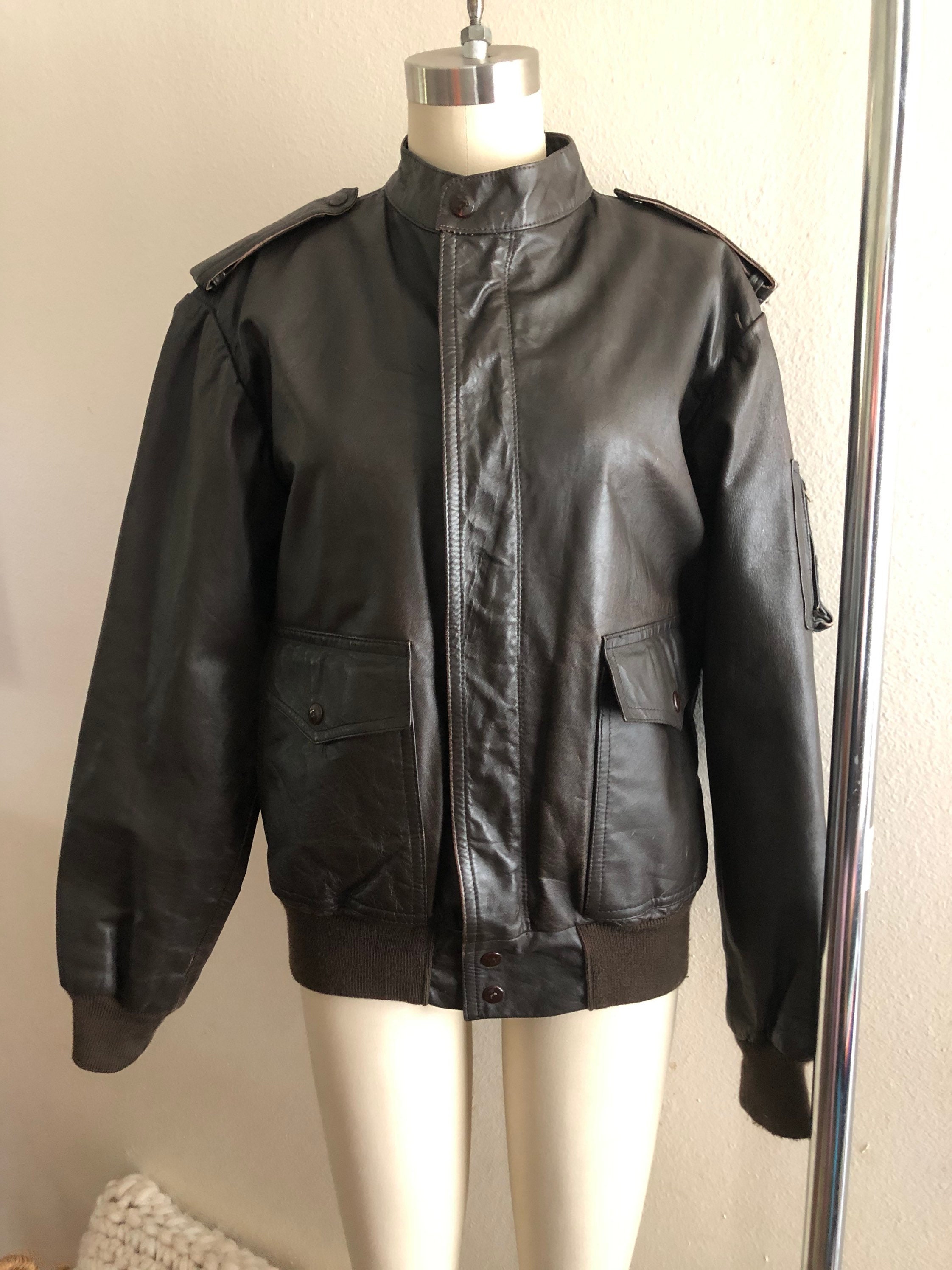 1*4様 90s vintage BALMAIN leather bomber Awesome! Vintage Custom Tailor GQ Leather Bomber Jacket
