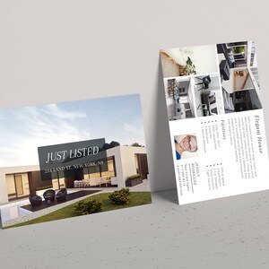 real estate postcards flyer branding | Design for realtors |  editable Canva template digital | real estate agent mailer marketing property