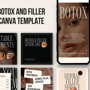 Botox and Filler Canva Instagram Template, Aesthetics Nurse,Medspa Beauty Skincare Social Media Template, Nurse Injector Instagram Templates