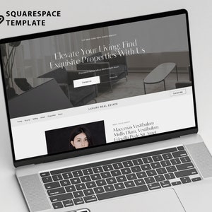 Real Estate Website Template Squarespace 7.1 | Luxury Broker business, Realtors website template, Modern realtor marketing site