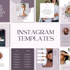 Canva template Spiritual Coach Instagram | Holistic coach therapy Wellness Post Templates | social media yoga | Entrepreneur content creator
