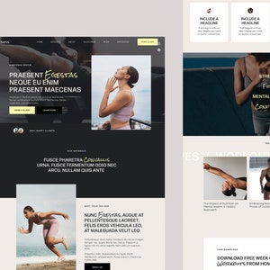 Website Template Squarespace 7.1, Fitness Membership, Sport, gym site, Personal trainer, Health Wellness female Coach, Pilates Business yoga image 6