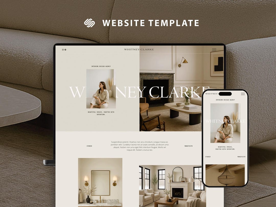 Website Template Squarespace Interior Designer / Architect, Artist ...