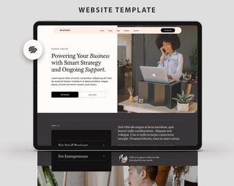Business Squarespace 7.1 website template/ Entrepreneurs small Business website Consultant Financial professional services Personal website
