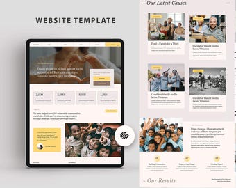 Website Template Squarespace 7.1 for nonprofit, charity website, church template, public service organization, Community business site