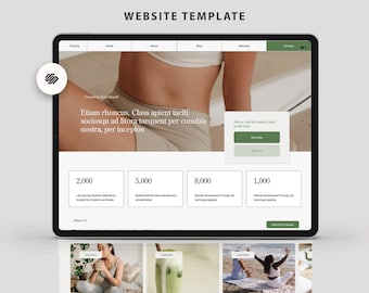 Website Template Squarespace 7.1, Health Wellness female fitness Coach, Therapist site template, Coaching Business Website, Life Coach Site