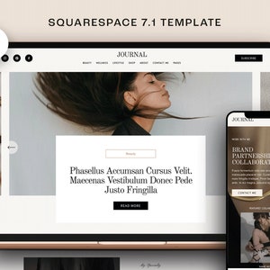 Squarespace 7.1 website template blog | Blogger web template | Small Business website |  Podcast website | Food, travel personal blog theme