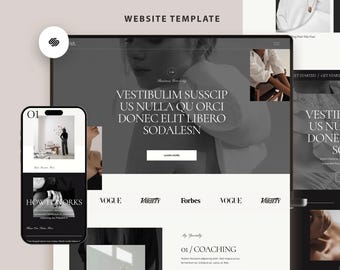 Squarespace 7.1 Webbplatsmall för portfolio Modern webbmall för tjänstebaserade företag Designermall | Kreativ coachwebbplats