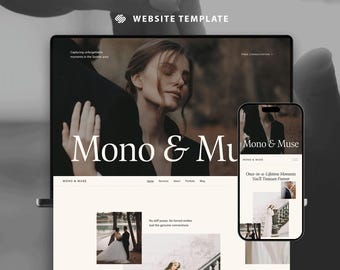 Photographer Squarespace website template, Squarespace 7.1 wedding photography, portfolio website, modern website template website coach