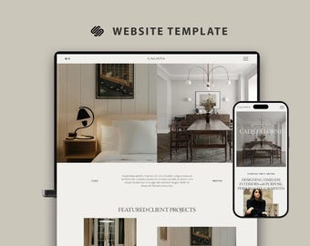 Website Template Squarespace Interior Designer / architect, artist personal site / graphic design Portfolio gallery website / Small Business