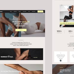 Website Template Squarespace 7.1, Fitness Membership, Sport, gym site, Personal trainer, Health Wellness female Coach, Pilates Business yoga image 8