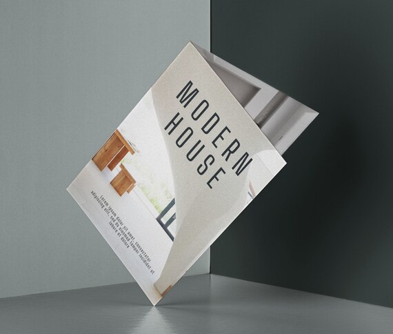 Real Estate Tabloid Brochure Canva Template | Realtor Marketing Flyer | New House property listing presentation | editable