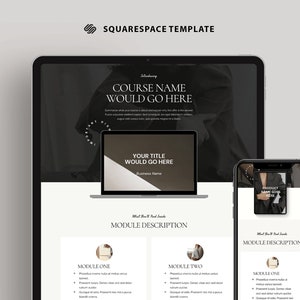One Page website Template Coach | Course Sales Page Template Squarespace 7.1 | Website Landing Page | Online coaching website