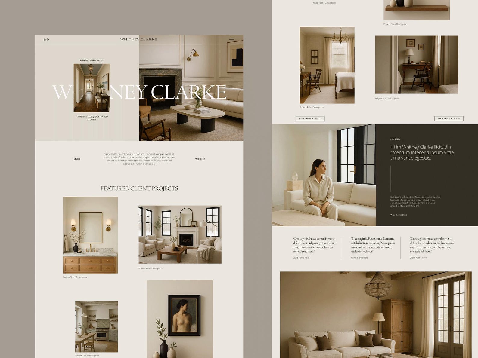 Website Template Squarespace Interior Designer / Architect, Artist ...