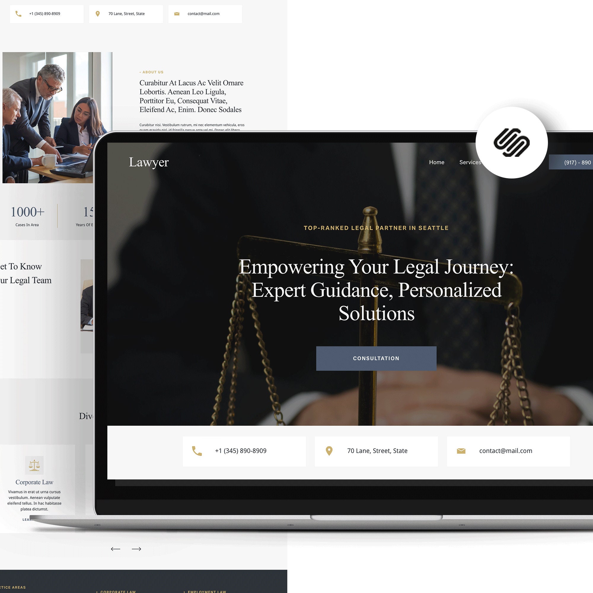 Lawyer Squarespace 7.1 Template Website / Attorney Law Firm Portfolio Lawyer Squarespace 7.1 Template Website / Attorney Law Firm Portfolio