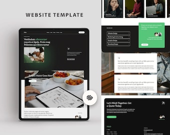 Dark Portfolio Squarespace 7.1 Website Template for Creative Agency, Virtual Assistant Website, Business Website Designer Personal Portfolio