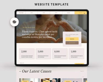 Website Template Squarespace 7.1 for nonprofit, charity website, church template, public service organization, Community business site