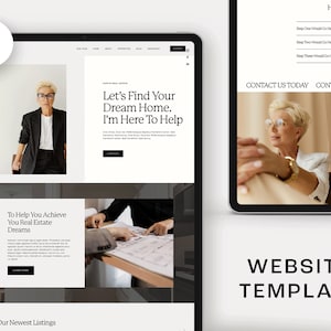 Real Estate Website Template Squarespace 7.1 | Luxury Broker business, Realtors website template, modern realtor marketing site