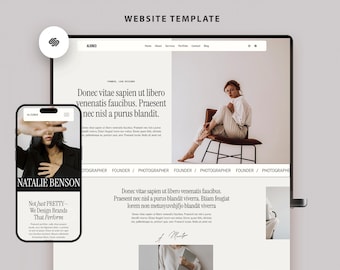 Squarespace 7.1 Webbplatsmall för portfolio Modern webbmall för tjänstebaserade företag Designermall | Kreativ coachwebbplats