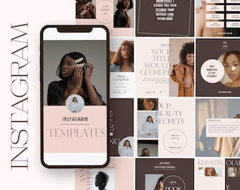 Hairstylist Instagram Template, Haircare Instagram Templates, Hair Salon, Hairdresser content, Beauty Salon Templates, Haircare Posts