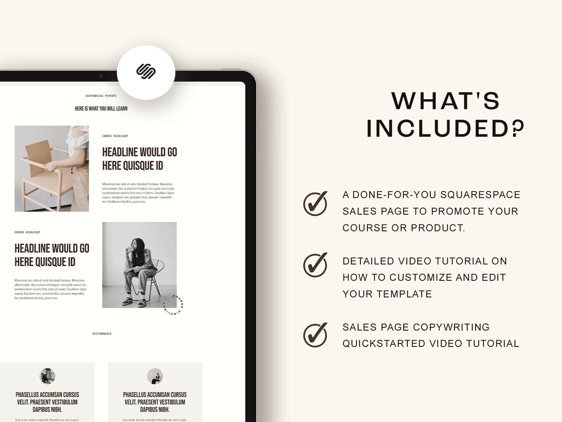 Sales Page Template Squarespace 7 1 Online Course Launch Etsy Sales Page Template Squarespace 7 1 Online Course Launch Etsy
