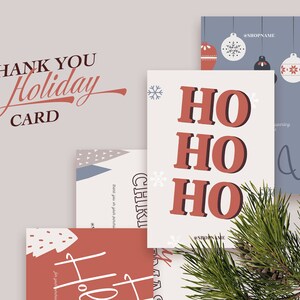 Biglietto di auguri di buone feste per il tuo ordine/auguri digitali di Buon Natale/nota di ringraziamento/set di modelli di biglietti da inserto stampabili aziendali