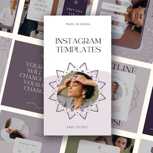 Canva template Spiritual Coach Instagram | Holistic coach therapy Wellness Post Templates | social media yoga | Entrepreneur content creator