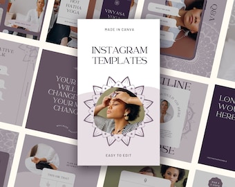 Canva template Spiritual Coach Instagram | Holistic coach therapy Wellness Post Templates | social media yoga | Entrepreneur content creator