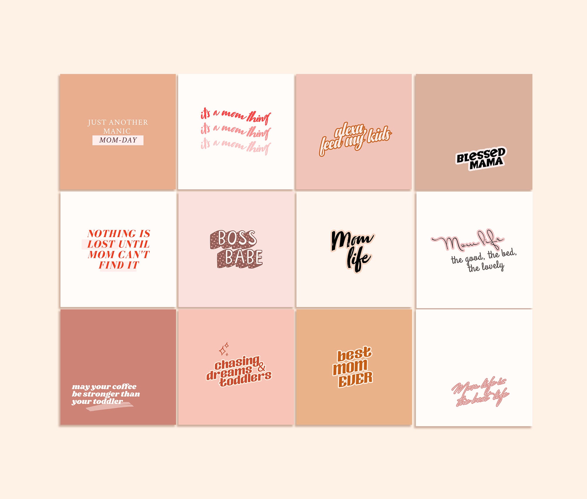 Mom Life Quotes Instagram Post | Mum Blogger Canva Template |parenting ...