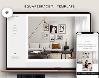 Website Template Squarespace interior designers/ architect Responsive Site Service Small Business property management & Real estate website