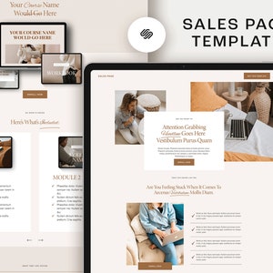 One Page website Template Coach | Sales Page Template Squarespace 7.1 | Virtual Assistant Website Landing Page | Online coaching website