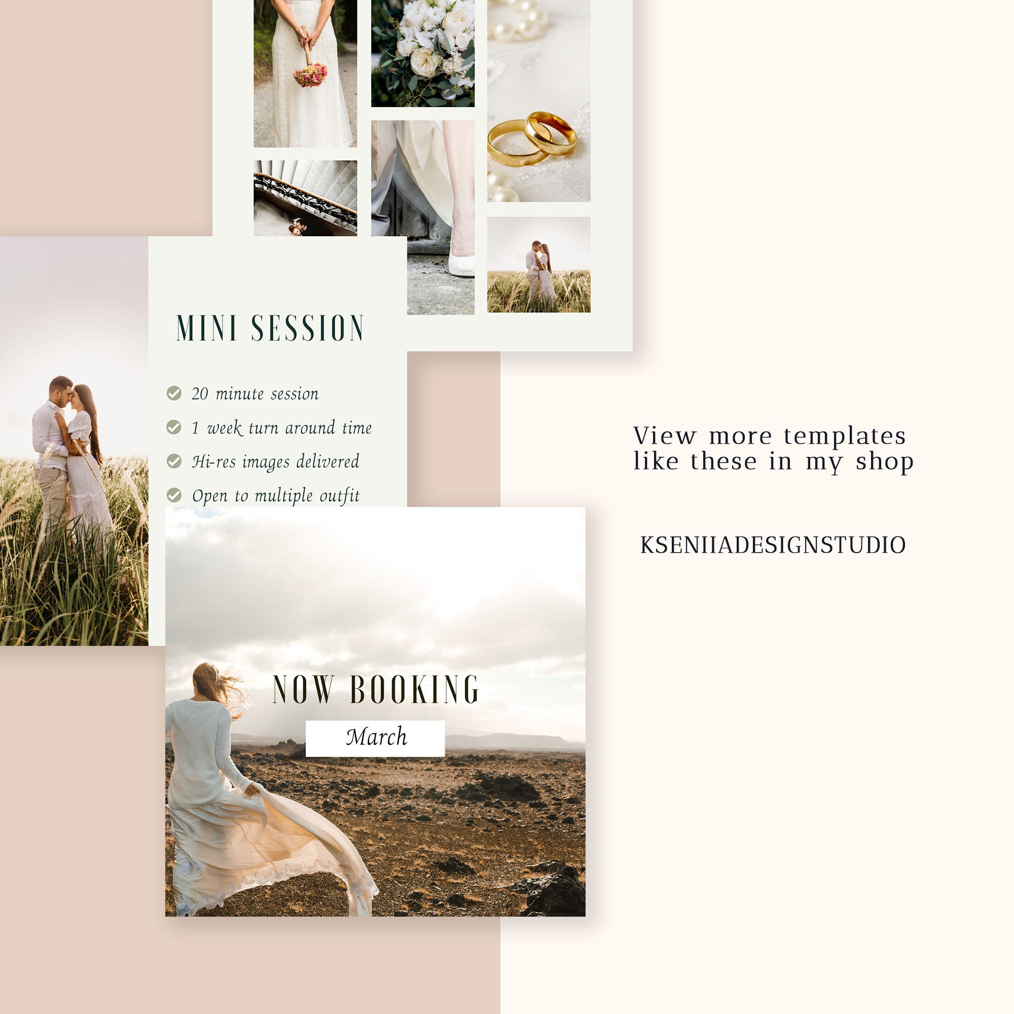 Instagram Template Post and Stories Pack Photography Marketing - Etsy