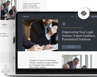 Szablon witryny prawnika Squarespace 7.1 / Witryna portfolio kancelarii prawnej / Szablon witryny prawnej / Witryna internetowa doradcy finansowego Witryna biznesowa