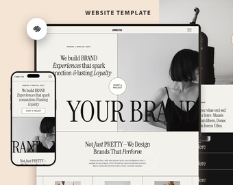 Squarespace 7.1 Webbplatsmall för portfolio Modern webbmall för tjänstebaserade företag Designermall | Kreativ coachwebbplats