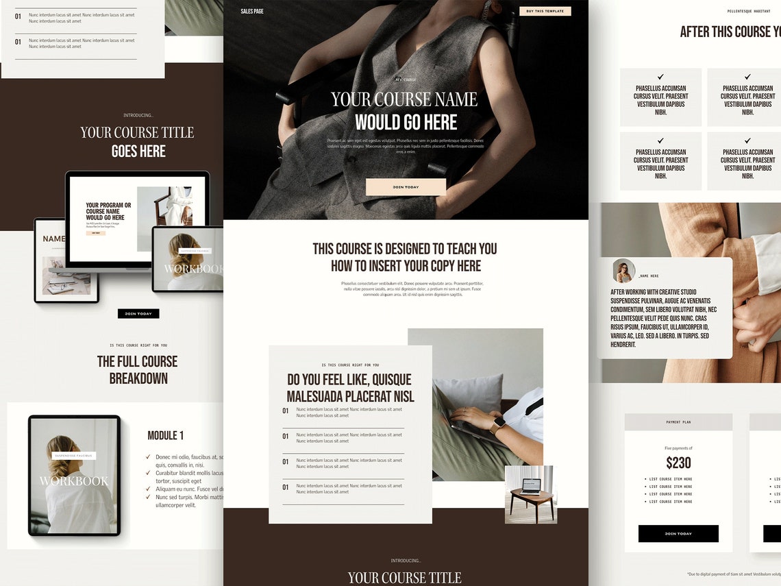 Sales Page Template Squarespace 7 1 Online Course Launch Template