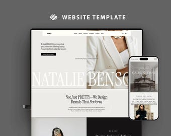 Squarespace 7.1 Webbplatsmall för portfolio Modern webbmall för tjänstebaserade företag Designermall | Kreativ coachwebbplats
