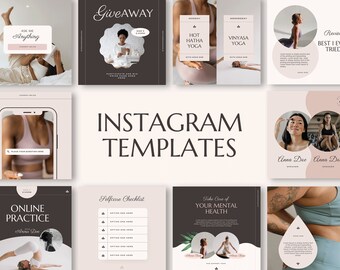 Canva template Spiritual Coach Instagram | Holistic coach therapy Wellness Post Templates | social media yoga | Entrepreneur content creator