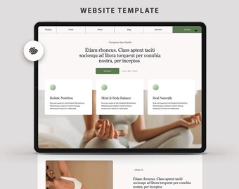 Website Template Squarespace 7.1, Health Wellness female fitness Coach, Therapist site template, Coaching Business Website, Life Coach Site