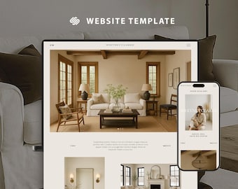 Website Template Squarespace Interior Designer / architect, artist personal site / graphic design Portfolio gallery website / Small Business