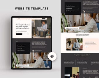 Business Squarespace 7.1 website template/ Entrepreneurs small Business website Consultant Financial professional services Personal website