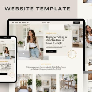 Real Estate Agent Website Template / Squarespace  7.1 website | Luxury Broker business website /  Simple Realtors website / marketing